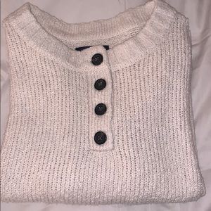Cream Sweater With Buttons